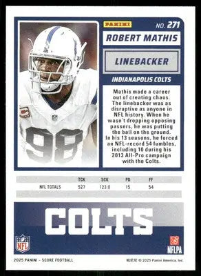 2025 Score A Treat Robert Mathis #271 Football - Football Card Single