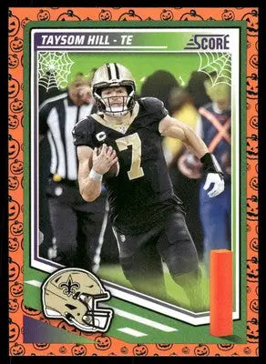 2025 Score A Treat Taysom Hill #141 Halloween Orange Border Football - Football Card Single