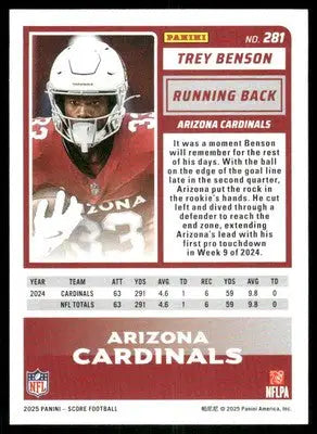 2025 Score A Treat Trey Benson #281 Football - Football Card Single