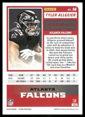 2025 Score A Treat Tyler Allgeier #56 Football - Football Card Single