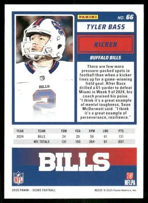 2025 Score A Treat Tyler Bass #66 Football