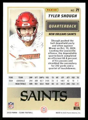 2025 Score A Treat Tyler Shough #71 RC Football - Football Card Single