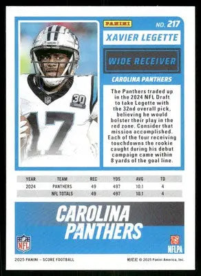 2025 Score A Treat Xavier Legette #217 Football - Football Card Single