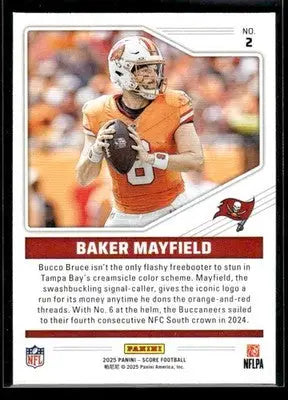 2025 Score Baker Mayfield #2 Throwbacks Tampa Bay Buccaneers