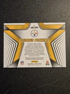 2025 Score #SNJ-GPS George Pickens Stars of the NFL Jerseys - Football Card Single