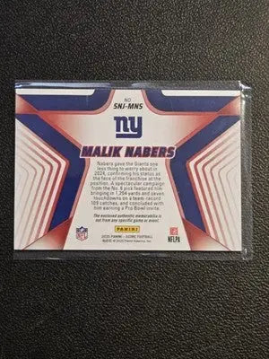 2025 Score #SNJ-MNS Malik Nabers Stars of the NFL Jerseys - Football Card Single