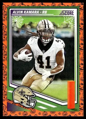 2025 Score Trick or Treat Pumpkin #122 Alvin Kamara NM-MT Saints ID:80098 - Football Card Single