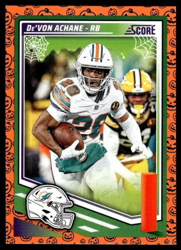 2025 Score Trick or Treat Pumpkin #123 De’Von Achane NM-MT Dolphins ID:80099 - Football Card Single