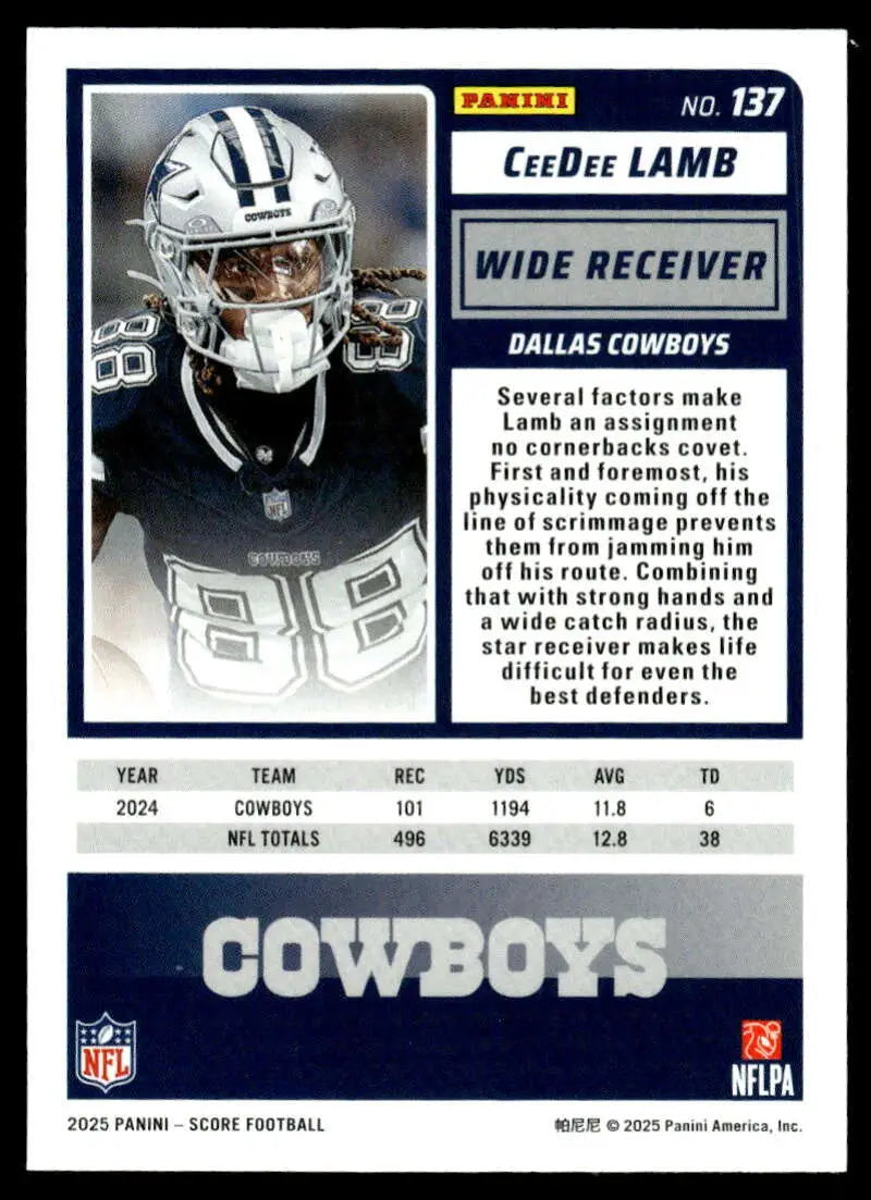 2025 Score Trick or Treat Pumpkin #137 CeeDee Lamb NM-MT Cowboys ID:80102 - Football Card Single