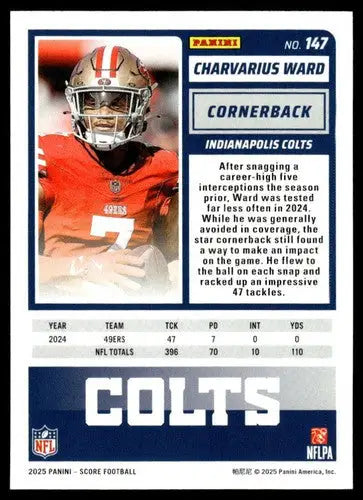 2025 Score Trick or Treat Pumpkin #147 Charvarius Ward NM-MT Colts ID:80104 - Football Card Single