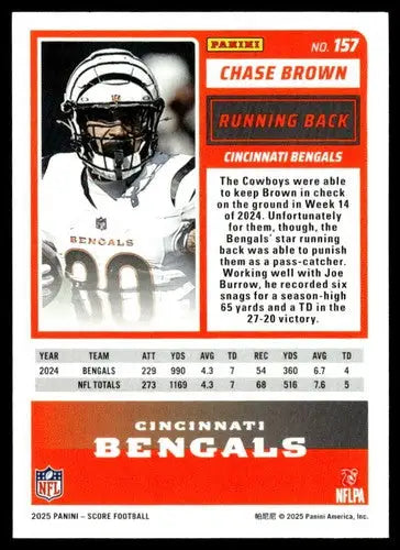 2025 Score Trick or Treat Pumpkin #157 Chase Brown NM-MT Bengals ID:80107 - Football Card Single