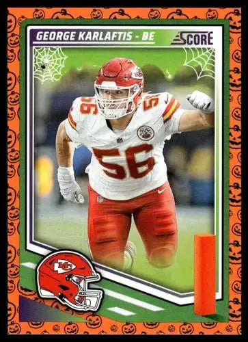 2025 Score Trick or Treat Pumpkin #158 George Karlaftis NM-MT Chiefs ID:80108 - Football Card Single