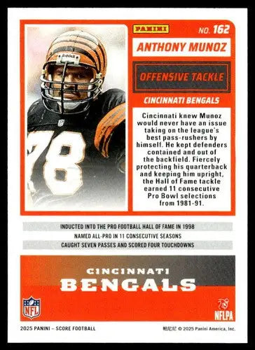 2025 Score Trick or Treat Pumpkin #162 Anthony Munoz NM-MT Bengals ID:80110 - Football Card Single