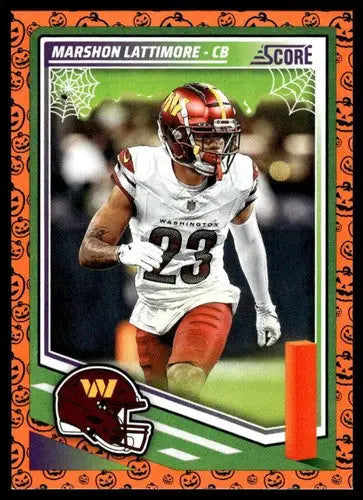 2025 Score Trick or Treat Pumpkin #165 Marshon Lattimore NM-MT Commande ID:80111 - Football Card Single