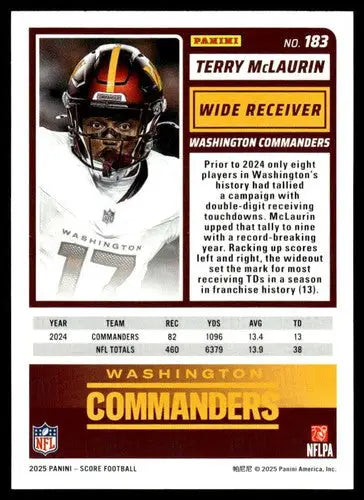2025 Score Trick or Treat Pumpkin #183 Terry McLaurin NM-MT Commanders ID:80115 - Football Card Single