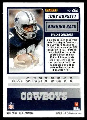 2025 Score Trick or Treat Pumpkin #202 Tony Dorsett NM-MT Cowboys ID:80121 - Football Card Single