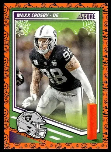 2025 Score Trick or Treat Pumpkin #206 Maxx Crosby NM-MT LV Raiders ID:80123 - Football Card Single