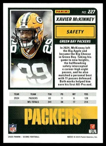 2025 Score Trick or Treat Pumpkin #227 Xavier McKinney NM-MT Packers ID:80126 - Football Card Single