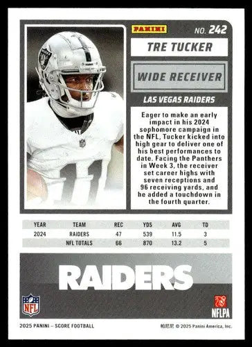 2025 Score Trick or Treat Pumpkin #242 Tre Tucker NM-MT LV Raiders ID:80128 - Football Card Single