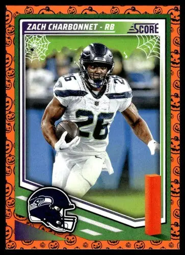 2025 Score Trick or Treat Pumpkin #247 Zach Charbonnet NM-MT Seahawks ID:80129 - Football Card Single