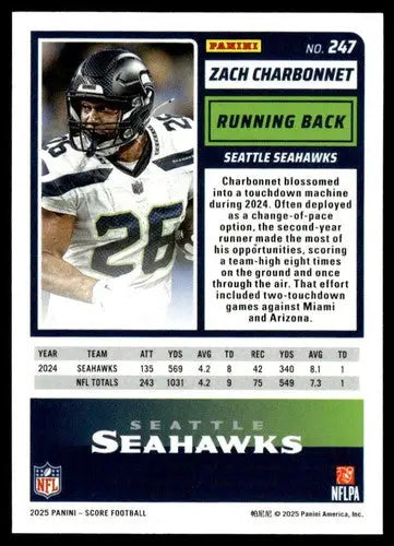 2025 Score Trick or Treat Pumpkin #247 Zach Charbonnet NM-MT Seahawks ID:80129 - Football Card Single