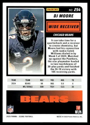 2025 Score Trick or Treat Pumpkin #254 DJ Moore NM-MT Bears ID:80131 - Football Card Single