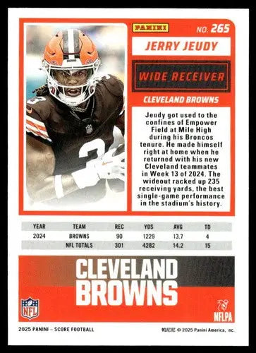 2025 Score Trick or Treat Pumpkin #265 Jerry Jeudy NM-MT Browns ID:80135 - Football Card Single