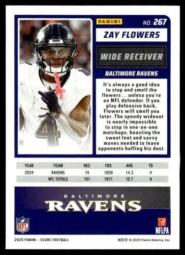 2025 Score Trick or Treat Pumpkin #267 Zay Flowers NM-MT Ravens ID:80136 - Football Card Single