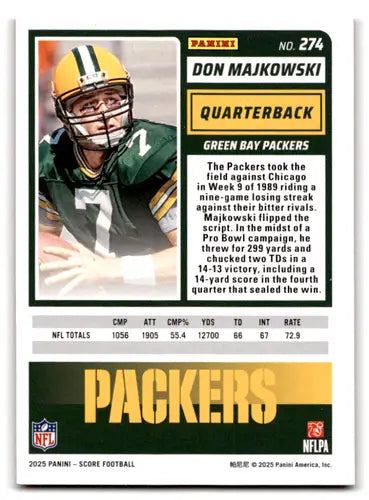 2025 Score Trick or Treat Pumpkin #274 Don Majkowski EX/NM Packers ID:80140 - Football Card Single