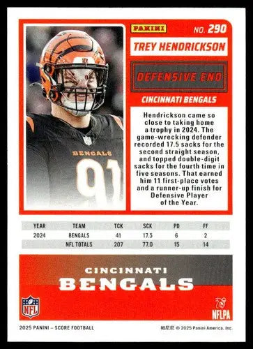 2025 Score Trick or Treat Pumpkin #290 Trey Hendrickson NM-MT Bengals ID:80145 - Football Card Single