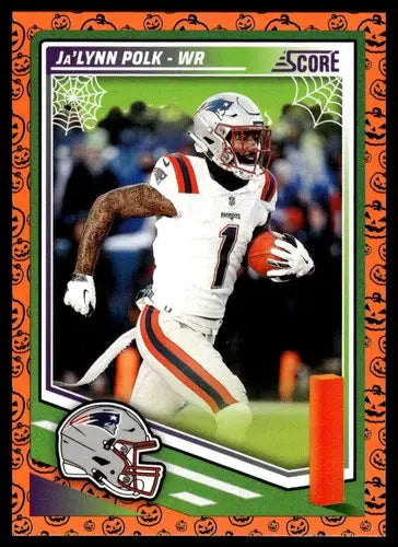 2025 Score Trick or Treat Pumpkin #3 Ja’Lynn Polk NM-MT Patriots ID:80068 - Football Card Single