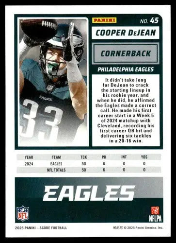 2025 Score Trick or Treat Pumpkin #45 Cooper DeJean NM-MT Eagles ID:80080 - Football Card Single