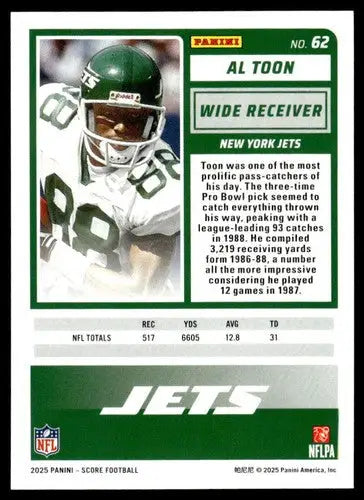 2025 Score Trick or Treat Pumpkin #62 Al Toon NM-MT NY Jets ID:80086 - Football Card Single
