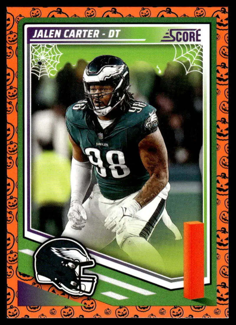 2025 Score Trick or Treat Pumpkin #64 Jalen Carter NM-MT Eagles ID:80087 - Football Card Single