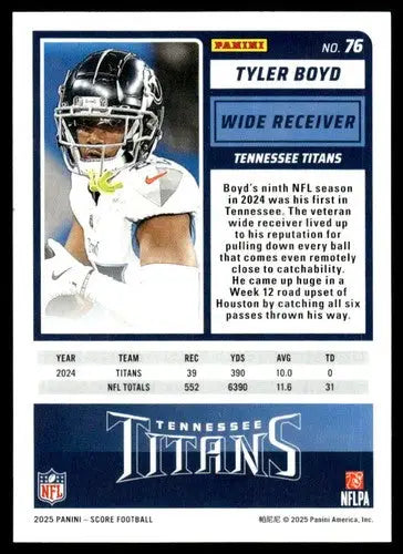 2025 Score Trick or Treat Pumpkin #76 Tyler Boyd NM-MT Titans ID:80089 - Football Card Single
