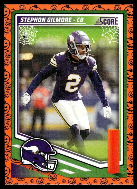 2025 Score Trick or Treat Pumpkin #81 Stephon Gilmore NM-MT Vikings ID:80091 - Football Card Single