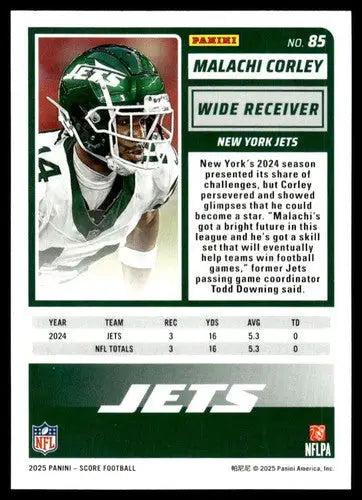 2025 Score Trick or Treat Pumpkin #85 Malachi Corley NM-MT NY Jets ID:80092 - Football Card Single
