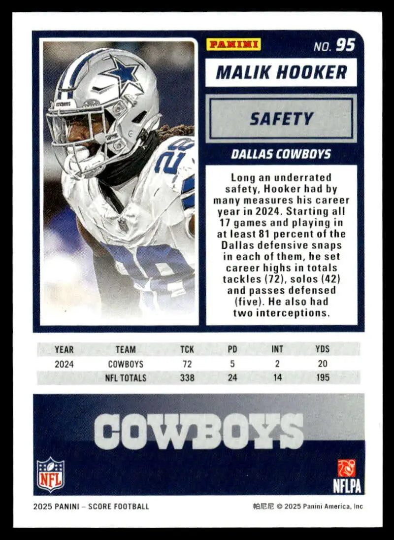2025 Score Trick or Treat Pumpkin #95 Malik Hooker NM-MT Cowboys ID:80094 - Football Card Single