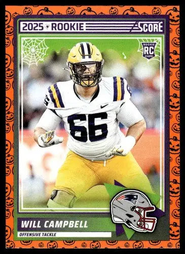 2025 Score Trick or Treat Rookies Pumpkin #25 Will Campbell NM-MT Patri ID:80151 - Football Card Single