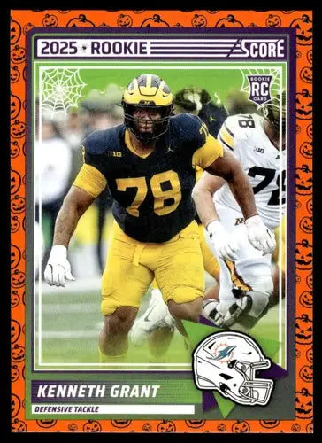 2025 Score Trick or Treat Rookies Pumpkin #33 Kenneth Grant NM-MT Dolph ID:80154 - Football Card Single