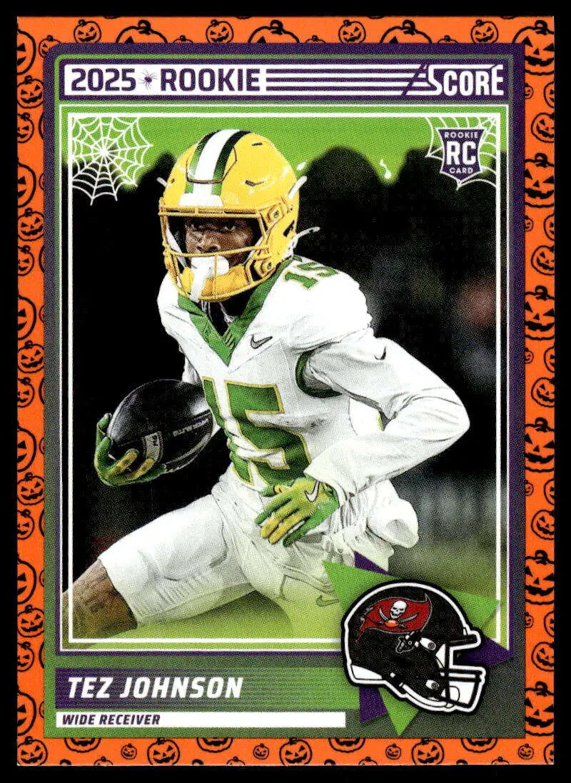 2025 Score Trick or Treat Rookies Pumpkin #34 Tez Johnson NM-MT Buccane ID:80155 - Football Card Single