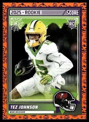 2025 Score Trick or Treat Rookies Pumpkin #34 Tez Johnson NM-MT Buccane ID:80155 - Football Card Single
