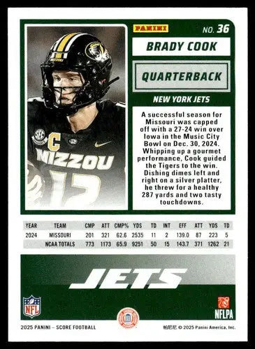 2025 Score Trick or Treat Rookies Pumpkin #36 Brady Cook NM-MT NY Jets ID:80156 - Football Card Single
