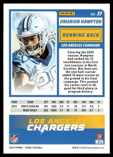 2025 Score Trick or Treat Rookies Pumpkin #37 Omarion Hampton NM-MT LA ID:80157 - Football Card Single