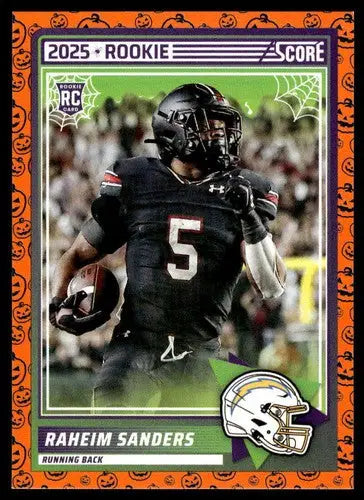 2025 Score Trick or Treat Rookies Pumpkin #45 Raheim Sanders NM-MT LA C ID:80161 - Football Card Single