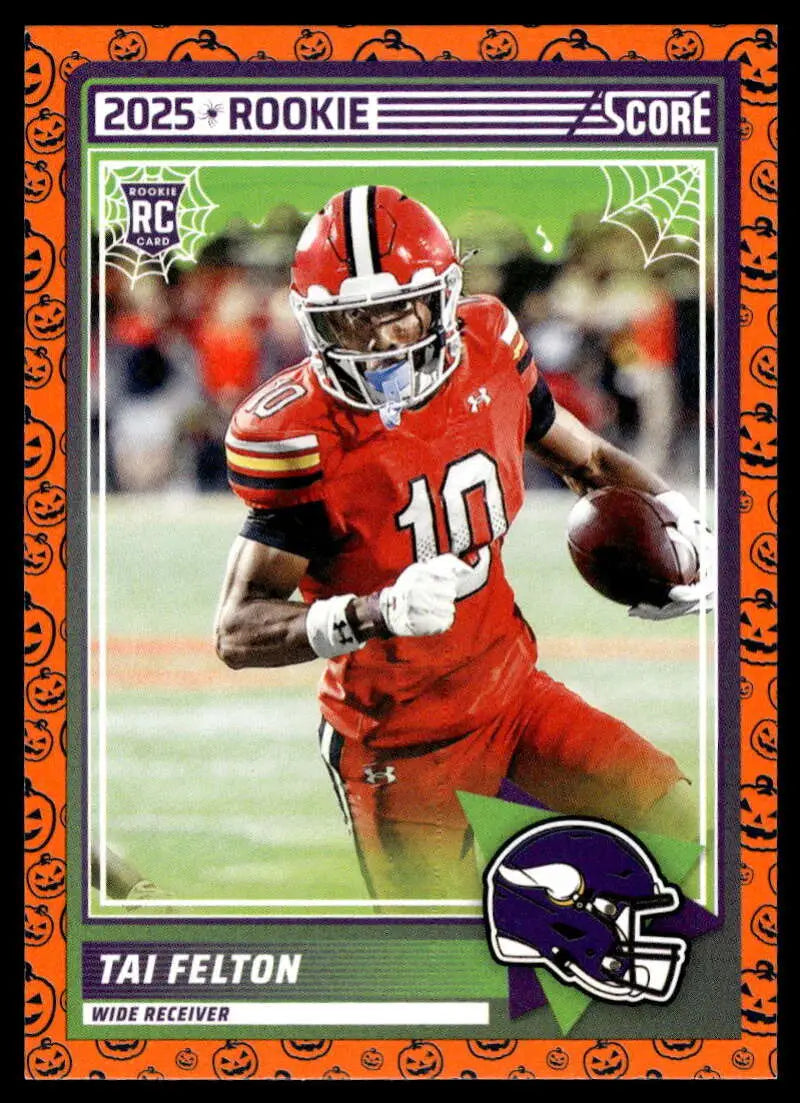 2025 Score Trick or Treat Rookies Pumpkin #60 Tai Felton NM-MT Vikings ID:80168 - Football Card Single
