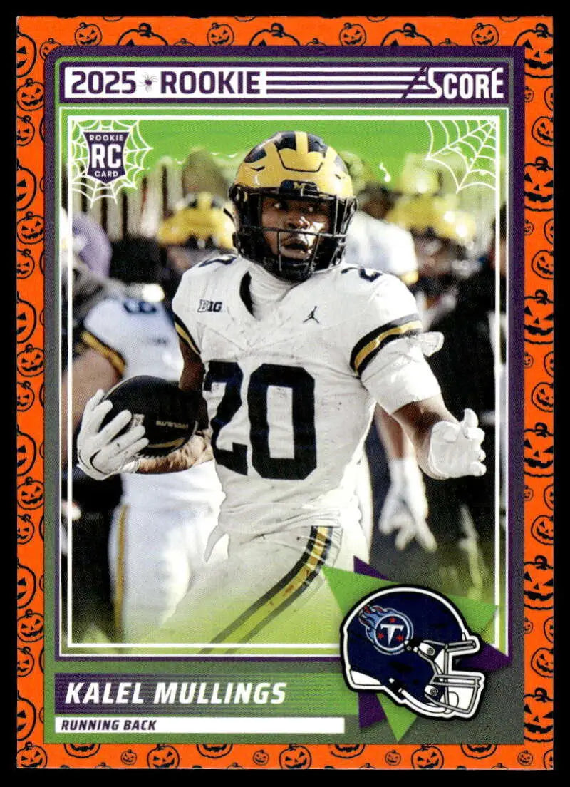 2025 Score Trick or Treat Rookies Pumpkin #62 Kalel Mullings NM-MT Tita ID:80170 - Football Card Single
