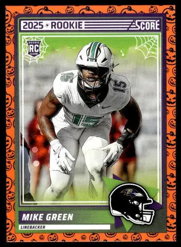 2025 Score Trick or Treat Rookies Pumpkin #88 Mike Green NM-MT Ravens ID:80180 - Football Card Single