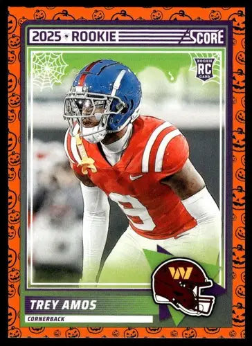 2025 Score Trick or Treat Rookies Pumpkin #92 Trey Amos NM-MT Commander ID:80182 - Football Card Single
