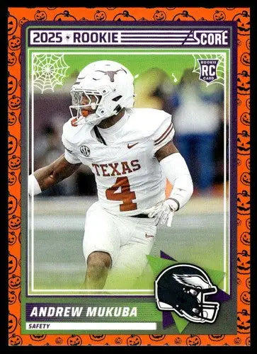 2025 Score Trick or Treat Rookies Pumpkin #98 Andrew Mukuba NM-MT Eagle ID:80186 - Football Card Single